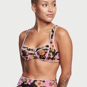 Victoria’s Secret floral bustier bikini top